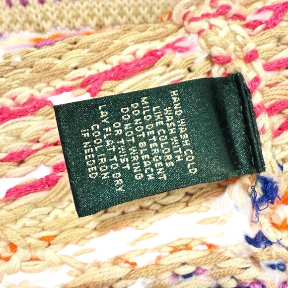 Lauren Ralph Lauren M Vintage Fair Isle Wool Cotton Nordic Sweater Knit Cozycore - Picture 4 of 6